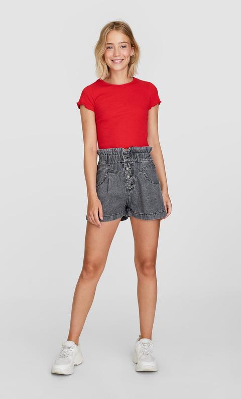 Camiseta curling stradivarius cheap