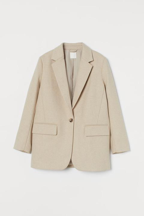 Wool-blend Jacket - Beige