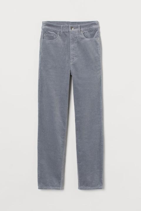 Corduroy Trousers - Grey