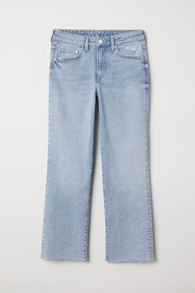 H & M - Straight High Ankle Jeans - Blu