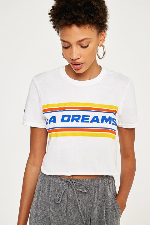 Urban Outfitters La Dreams Cropped T-shirt, White