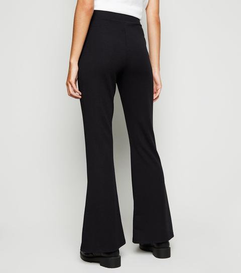 black flared trousers new look