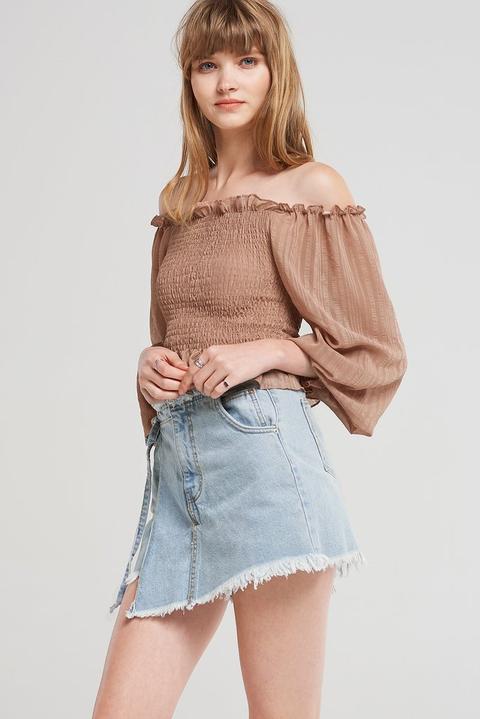 Stella Shirred Puff Blouse