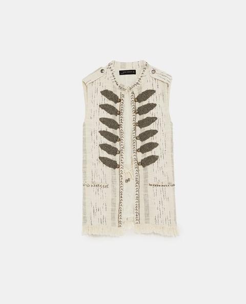 Gilet Brillante Ricamo Perline