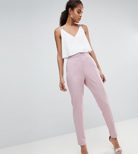 Asos Design Tall - Forever - Pantaloni Sartoriali - Rosa