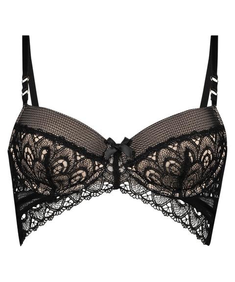 Hunkemöller Sujetador Longline De Aros Preformado Akuti Negro