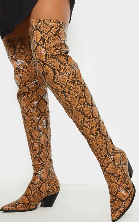 snake thigh boots
