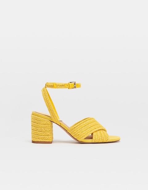 sandali tacco gialli