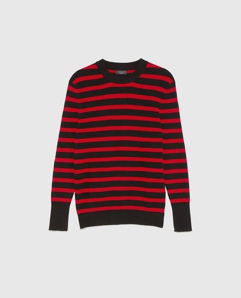 Maglia A Righe Bordo Alto