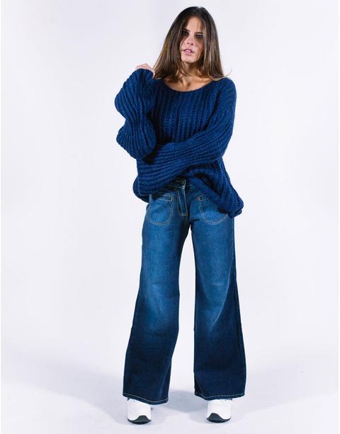 Pantalón Mujer Uissos Tejano Super Ancho