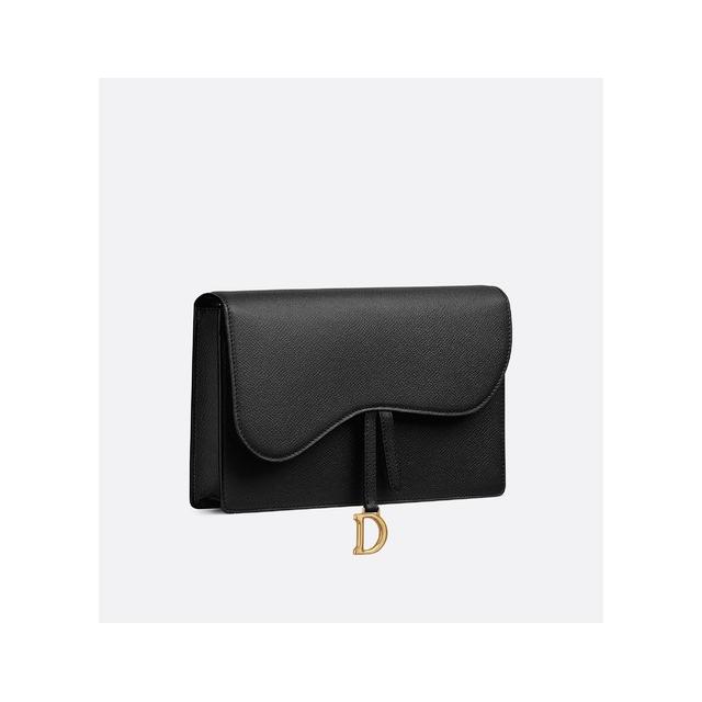 dior saddle calfskin clutch