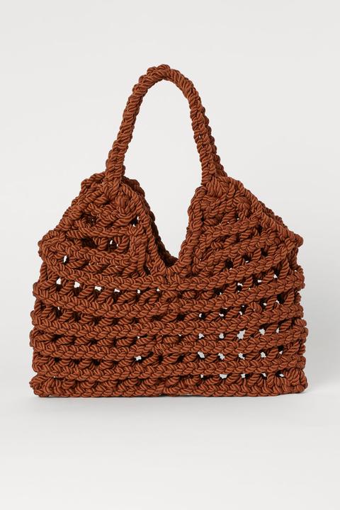 H & M - Borsa Intrecciata - Arancione