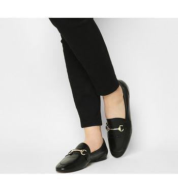 Office Destiny Trim Loafer Black High Shine Leather