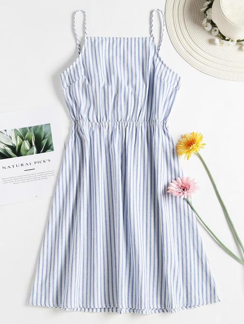 Knotted Stripes Cami Dress