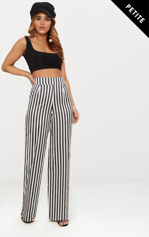 white striped wide leg trousers