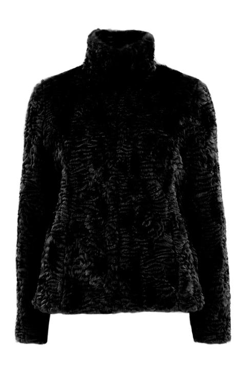 Wallis Black Faux Fur Coat On 56, Wallis Black Faux Fur Shearling Coat
