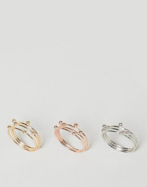 Pack De 3 Anillos Con Adornos De Nylon