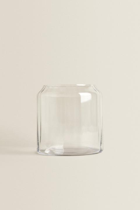 Wide Crystalline Vase