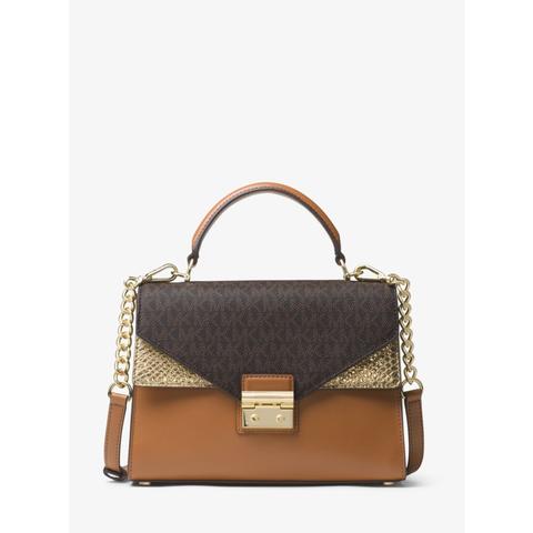 Bolso Satchel Sloan Mediano De Piel Con Logotipo