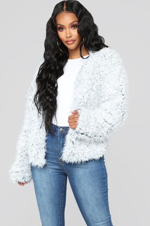 Keep Me Cozy Fur Jacket - Grey