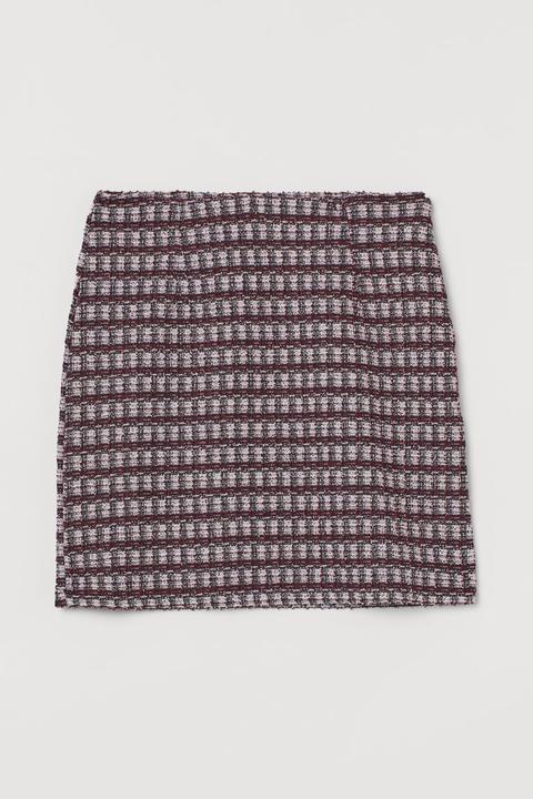 Jacquard-knit Skirt - Black