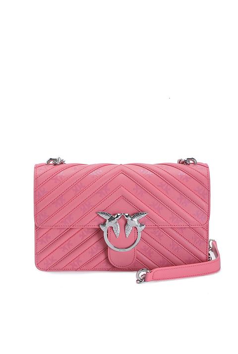 Love Bag Stripes In Pelle Con Stampa Love Birds