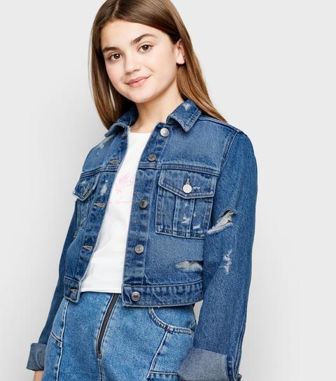 new look ripped denim jacket