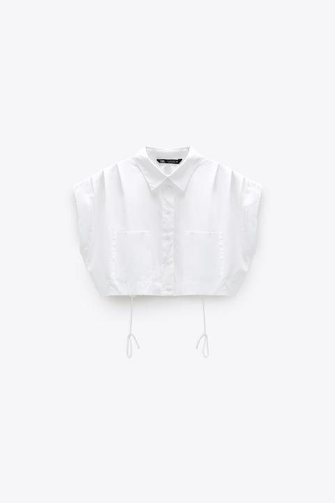 Cropped Shirt With Pockets Trf