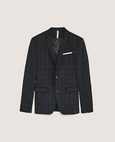 Americana Traje Técnico Cuadro