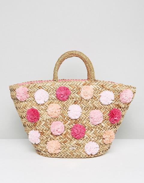 Bolso Estilo Cesta Con Detalle De Pompones Barliee De Ted Baker