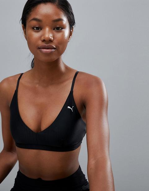 Puma Dance - Reggiseno Sportivo In Jacquard Nero - Nero