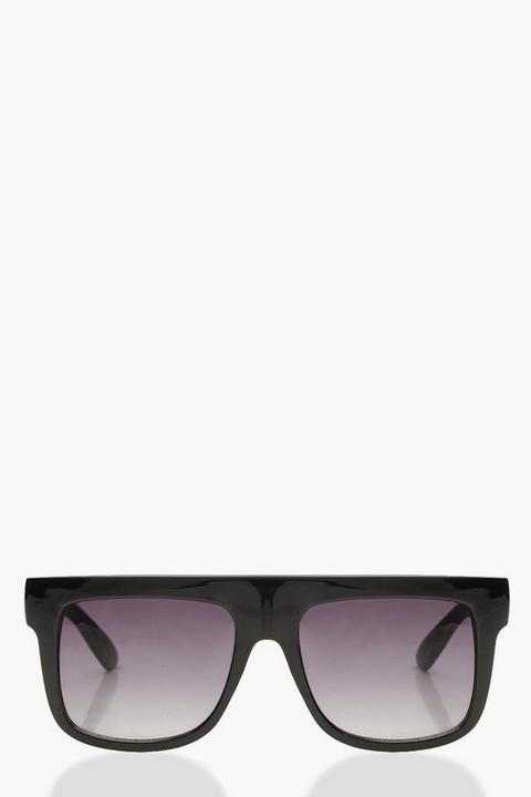 Womens Oversized Square Plastic Sunglasses - Black - One Size, Black