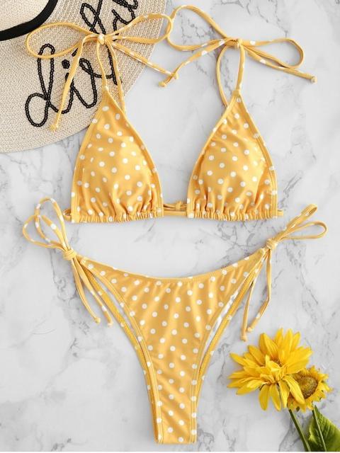 zaful bikini yellow