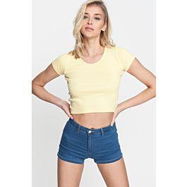 Hellblaue High-waist Shorts