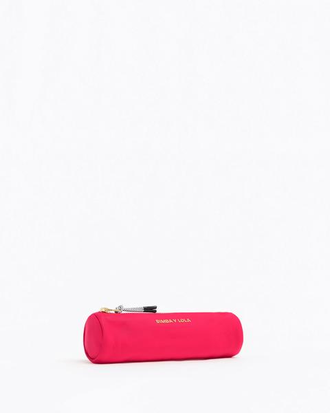 Estuche Cilíndrico M Nylon Fucsia