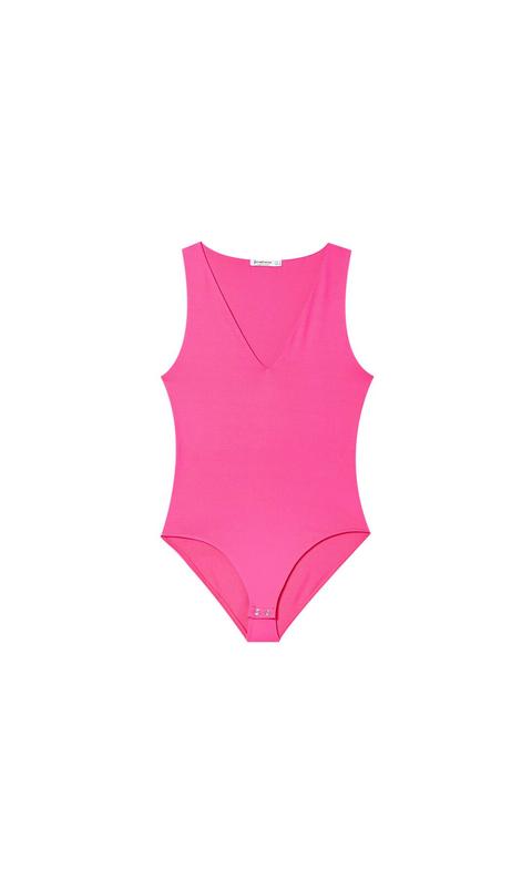 V-neck Polyamide Bodysuit