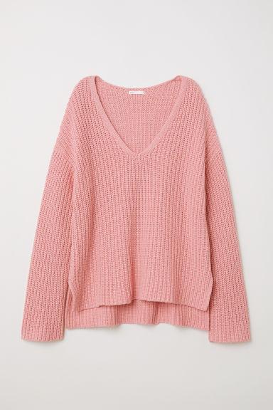 H & M - Jersey En Punto De Canalé - Rosa