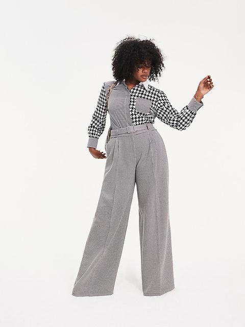 Pantaloni Zendaya Curve Con Motivo Pied De Poule