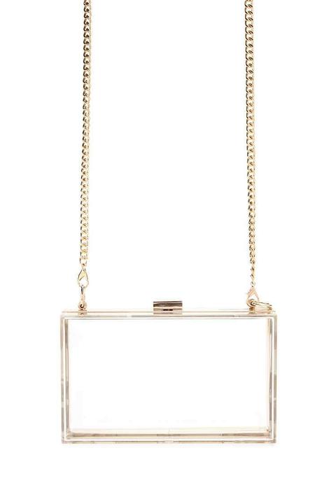 Bolso De Mano Cuadrado Transparente