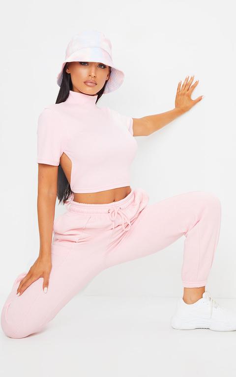 Baby Pink Seam Front Detail Joggers