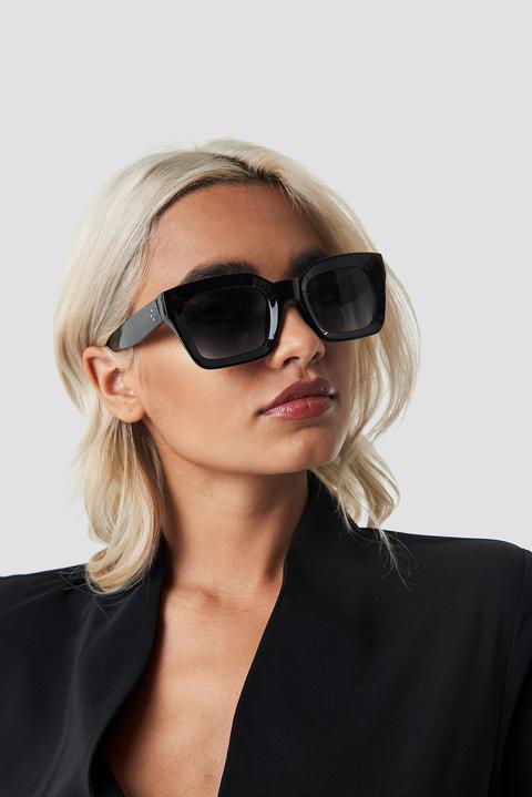 Square Frame Sunglasses Schwarz