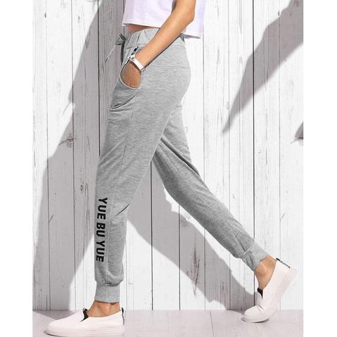 Pantaloni A Maglia Con Coulisse - Grigio