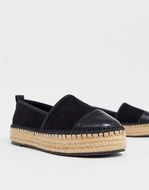 Asos Design - Julee - Espadrilles Flatform - Nero