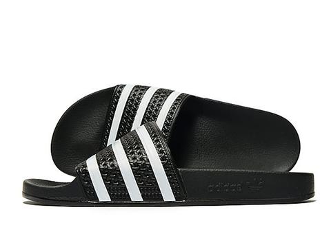 Adidas Originals Adilette Slides - Black - Mens