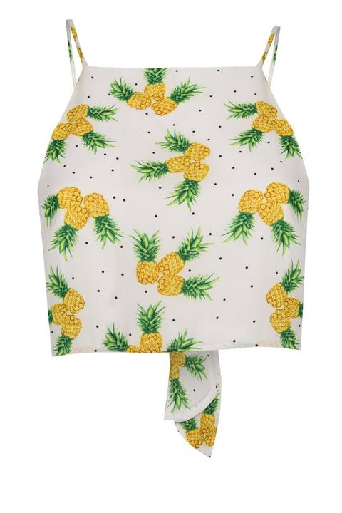 **pineapple Tie Back Cami By Glamorous