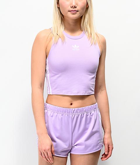 adidas purple crop top
