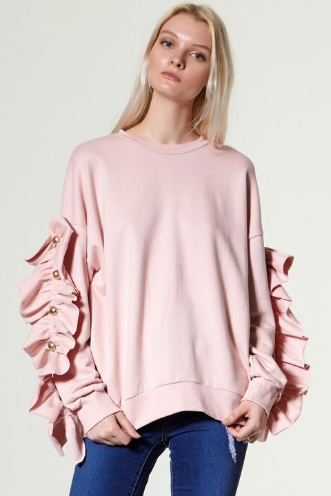 Leria Ruffle Sleeve Top