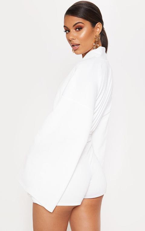 blazer playsuit white