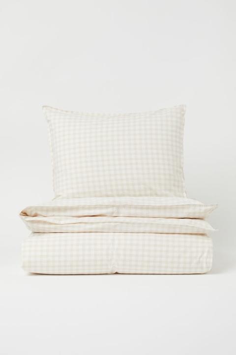 Funda Nórdica Gingham - Beis