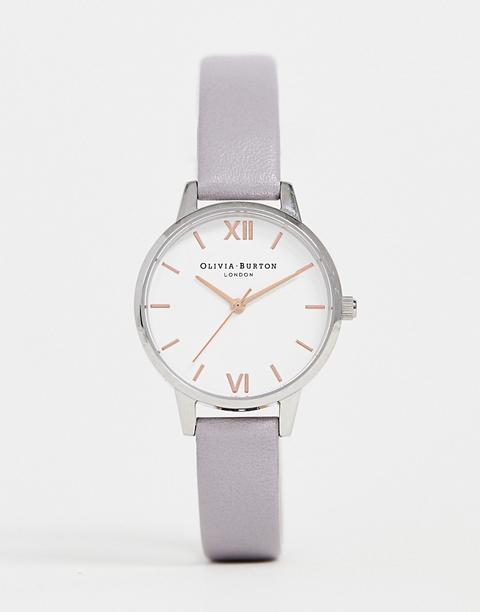 Olivia Burton - Ob16mdw26 - Montre Avec Bracelet En Cuir - Gris Lilas